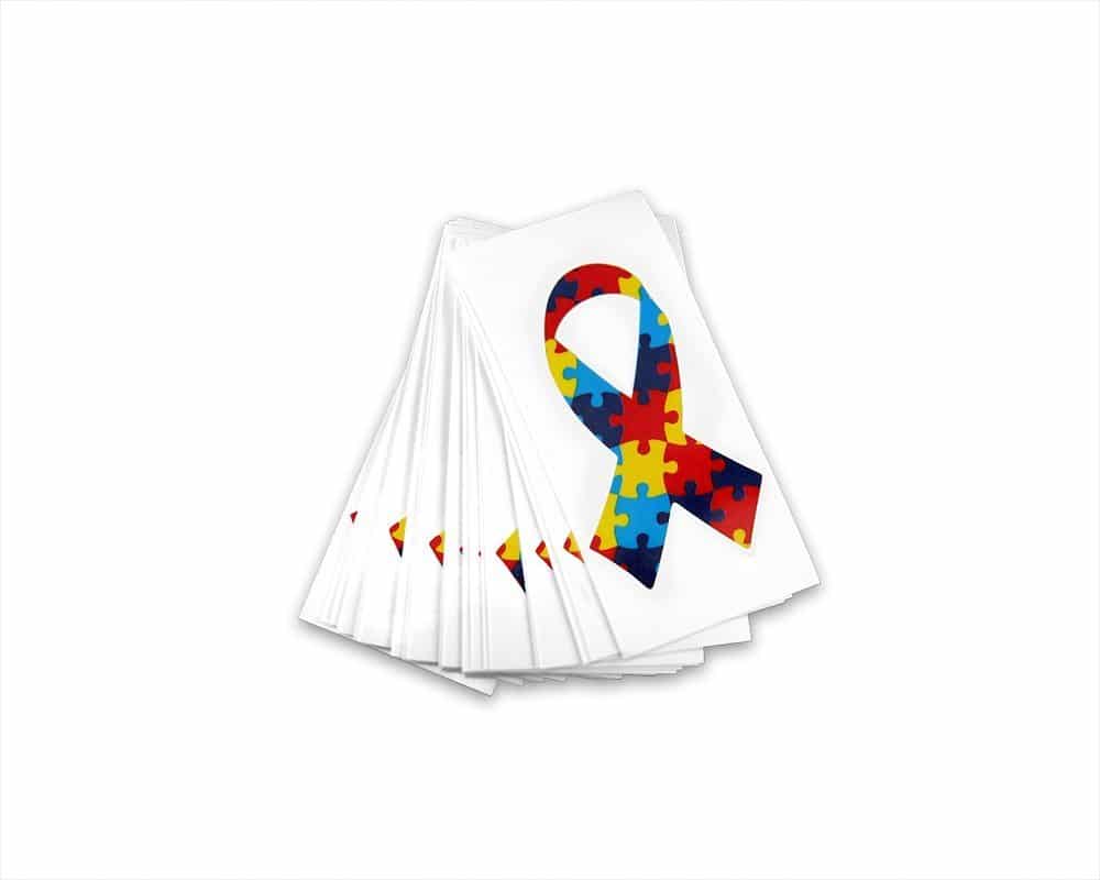 Details about   x2 Autism Awareness Puzzle Ribbon Auto Window Bumper Sticker Decal 3"